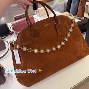 NWT Bundle Coach Empire Carryall Bag 40 Warm Brown CBN42 & CAU47 Jewelry Chain